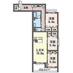 間取図画像 3LDK