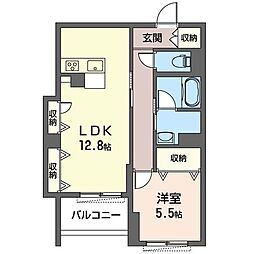 SHANTI 1LDKの間取図画像