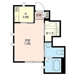 メゾンリブレ 1Kの間取図画像