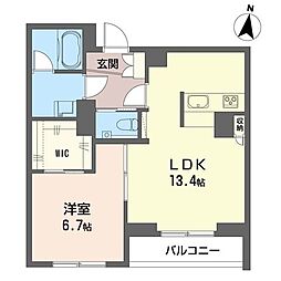 グランドール・ガーデンズ 1LDKの間取図画像