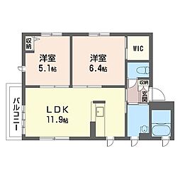 Alouette 2LDKの間取図画像