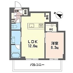ロスマリーノ　東川口 3階1LDKの間取り