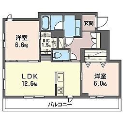 BereoVillaLeaves東川口 2LDKの間取図画像