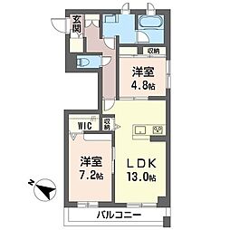 アイアール　フェリス 3階2LDKの間取り