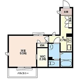ドリーミオ 1Kの間取図画像