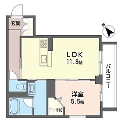 ベルヴェデーレ 1LDKの間取図画像
