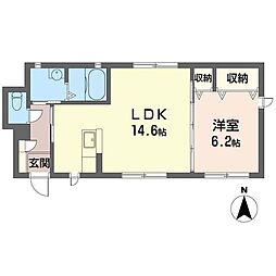 レラ・チセ 1LDKの間取図画像