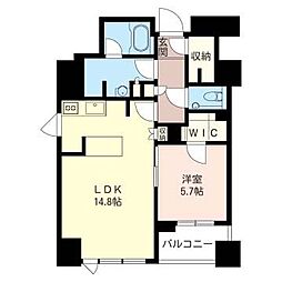 プライムメゾン大通公園　家具付住戸 3階1LDKの間取り