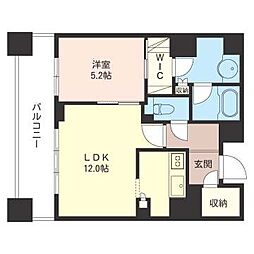 プライムメゾン南2条 1LDKの間取図画像