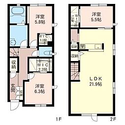 シャーメゾンリーベ 3LDKの間取図画像