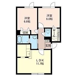 SGハイツ月寒 2LDKの間取図画像