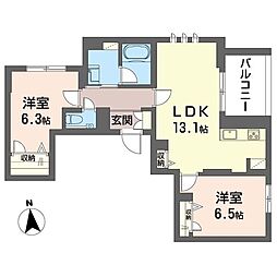 間取図画像 2LDK