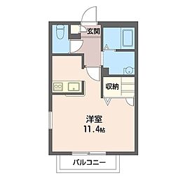 メゾン・ド・ポトフー ワンルームの間取図画像