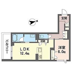 カ・ピリナ柏 1LDKの間取図画像