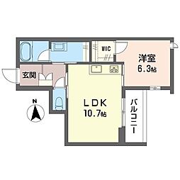 ハレ アネラ 1LDKの間取図画像