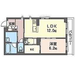 メゾン・ド・ダヴ 1LDKの間取図画像