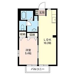 ベル・メゾン 1LDKの間取図画像