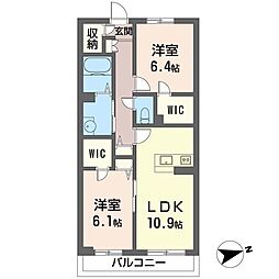 エピック 2LDKの間取図画像