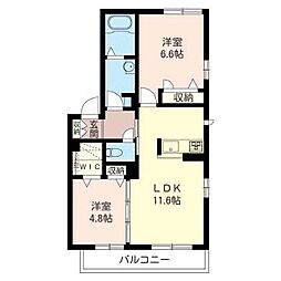 ブルックスター3 2LDKの間取図画像