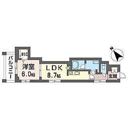 ジョイアカーサ 1LDKの間取図画像