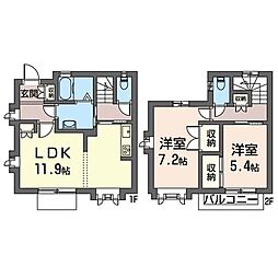 アネックスA 2LDKの間取図画像