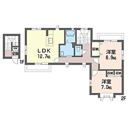 メゾンルソレイユ 2LDKの間取図画像