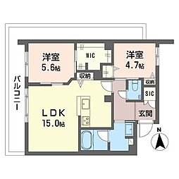 セラドン 2LDKの間取図画像