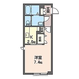ヴィーテ 1Kの間取図画像