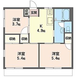 グリーンプラザ 3Kの間取図画像