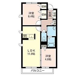 ベラビスタA 2LDKの間取図画像