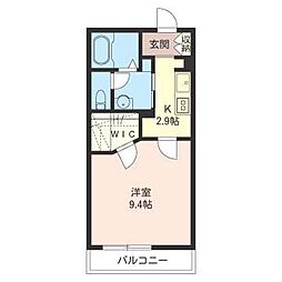 コラージュステラ 1Kの間取図画像