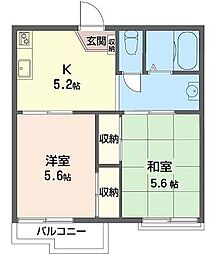 パークハイツ 2Kの間取図画像