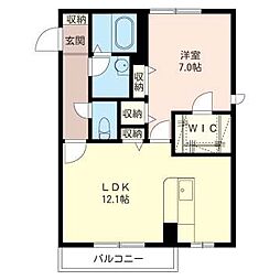 新ゆりの森 1LDKの間取図画像