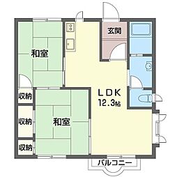 セフィラ弘法 2LDKの間取図画像