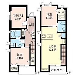 湘南プラス 3LDKの間取図画像