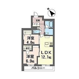 間取図画像 2LDK