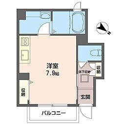 アゼリア武蔵関 1階ワンルームの間取り