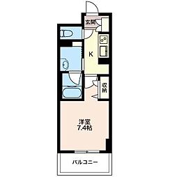 グランドール新宿 1Kの間取図画像