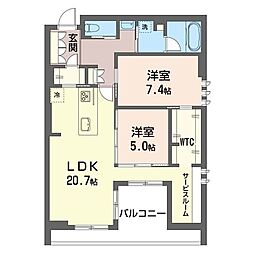 間取図画像 2LDK