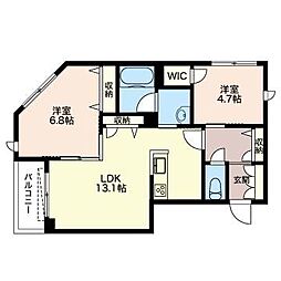 Ｍａｉｓｏｎ　ｄｅ　Ｔｒｏｉｓ 3階2LDKの間取り