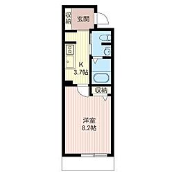 フォレスタ目白 1Kの間取図画像