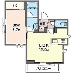 BLANCPEARL南長崎 1LDKの間取図画像