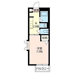 ベル・シャトー 1Kの間取図画像