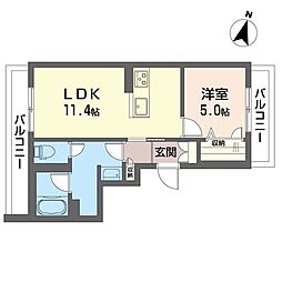 間取図画像 1LDK