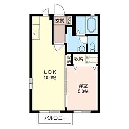 マーブル1 1LDKの間取図画像