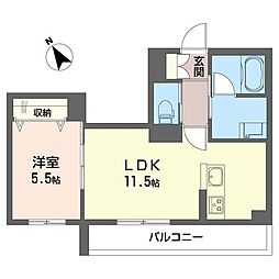 アンビシア 1LDKの間取図画像