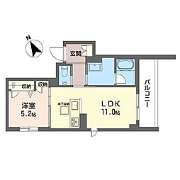 ＴＨＥ　ＴＩＭＥ　駒込 1階1LDKの間取り