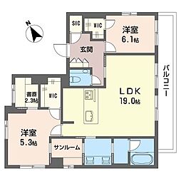 間取図画像 2SLDK