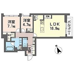 間取図画像 2LDK