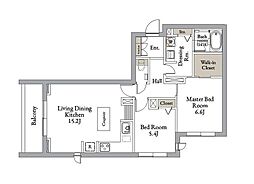 オレアス 2LDKの間取図画像